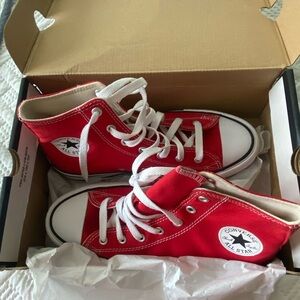 Converse All Star Red Canvas Sneakers
